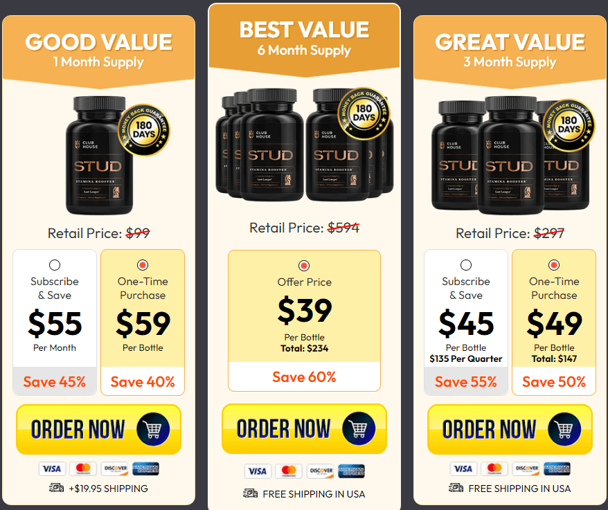 Club House Stud Supplement Order Now